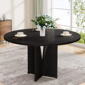 39" Wood Dining Table, Farmhouse Kitchen Table for 4 People - Image 7