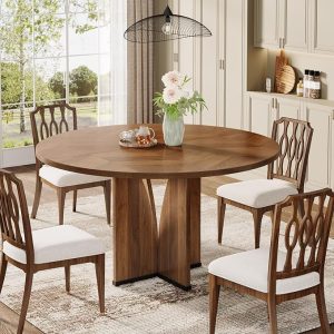 39" Wood Dining Table, Farmhouse Kitchen Table for 4 People - Image 4