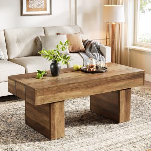 47" Coffee Table, Farmhouse Accent Table Snack Table - Image 4