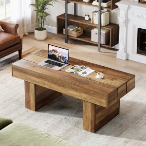 47" Coffee Table, Farmhouse Accent Table Snack Table - Image 3