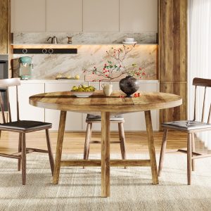 47" Dining Table, Farmhouse Kitchen Table Dinner Table for 4-6 People - Image 5