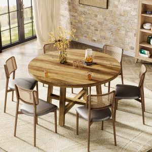 47" Dining Table, Farmhouse Kitchen Table Dinner Table for 4-6 People - Image 3