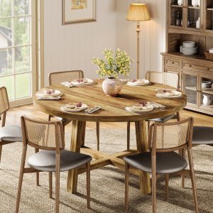 47" Dining Table, Farmhouse Kitchen Table Dinner Table for 4-6 People - Image 4