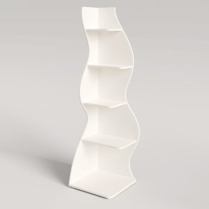 5-Tier Corner Shelf, Modern Wall Corner Bookshelf Bookcase - Image 5