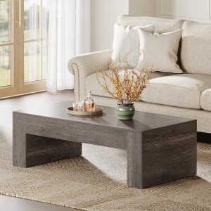 51" Coffee Table, Wood Center Table Simple Cocktail Tea Table