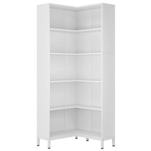 6-Tier Corner Bookcase, 71 inch L-Shaped Etagere Bookshelf - Image 8