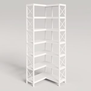 7-Tier Corner Bookshelf Corner Bookcase Storage Display Rack - Image 8