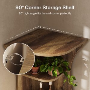 73.2" Corner Shelf, Farmhouse 6-Tier Corner Bookcase for Small Space - Image 7
