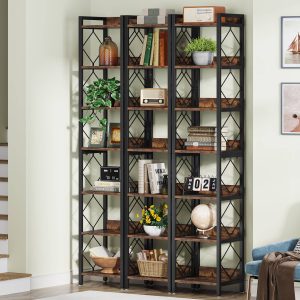 7-Tier Corner Shelf, 78.7" Narrow Bookshelf Corner Bookcase - Image 8