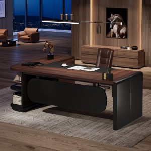 80" Executive Desk, L-Shaped Computer Desk with Storage Drawers - Image 5