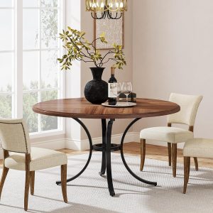 Round Dining Table for 4-6 People, 47" Modern Kitchen Table - Image 3