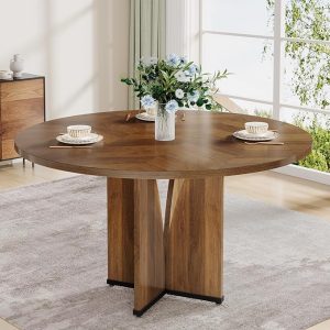 39" Wood Dining Table, Farmhouse Kitchen Table for 4 People - Image 9