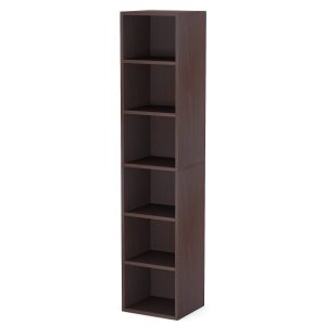 70.9" Corner Bookcase, Modern 6-Tier Narrow Cube Display Shelves - Image 9