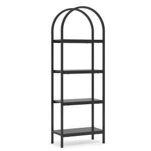 4-Tier / 5-Tier Bookshelf, Arched Bookcase Display Rack with Storage Shelves - Image 7