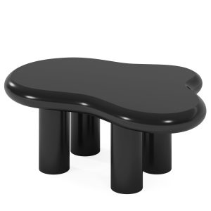 Cloud-Shaped Coffee Table, Modern Center Table with 4 Solid Legs - Image 10