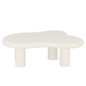 Cloud-Shaped Coffee Table, Modern Center Table with 4 Solid Legs - Image 12