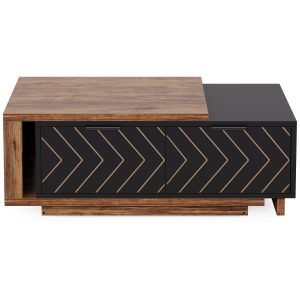 Extendable Coffee Table, Center Table Cocktail Table with 2 Storage Drawers - Image 8