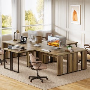 L-Shaped Executive Desk, 63" Corner Table Computer Desk Workstations - Image 7