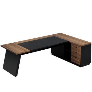 L-Shaped Executive Desk, 78" Office Desk with Drawers and Lateral File Cabinet - Image 11