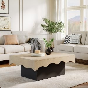 Rectangular Coffee Table, Farmhouse Center Table Cocktail Table