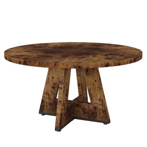 Round Dining Table for 4, 47" Wooden Kitchen Table Farmhouse Dinner Table - Image 17