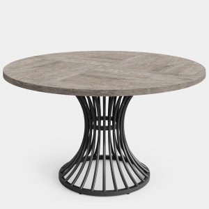 Round Dining Table for 4-6, 47" Farmhouse Circle Kitchen Table - Image 9